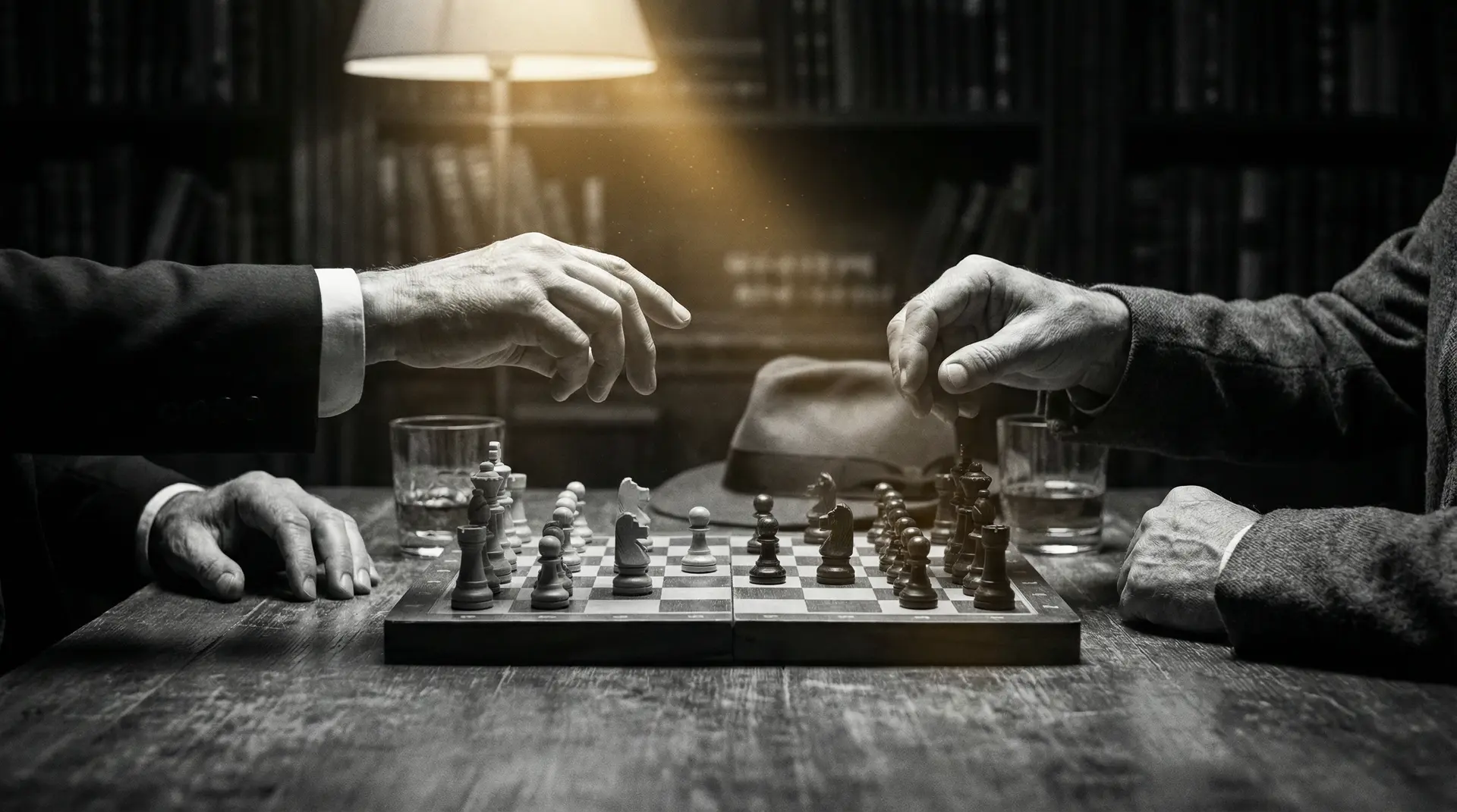 老司机十八个姿势 艺术探索系列 - 非线性叙事，棋盘上的对弈象征命运的交错